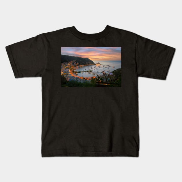 Catalina Island Kids T-Shirt by jswolfphoto